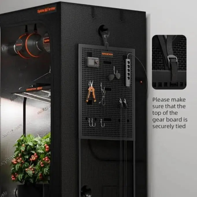 2025 Spider Farmer® Genius Grow System Planche d'engrenage pour tente de culture–Organisateur mural pour contrôleurs et alimentations - BIRD SHOP ORNITHOLOGIE LUXEMBOURG S.A.R.L-S