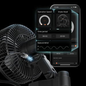 2025 Nouvelle version Spider Farmer®6 pouces tente de croissance clip ventilateur Moteur EC, 10 vitesses Contrôle du vent Oscillation grand angle à 10 niveaux, étanche IP54 pour un flux d’air optimal des plantes SPIDER FARMER