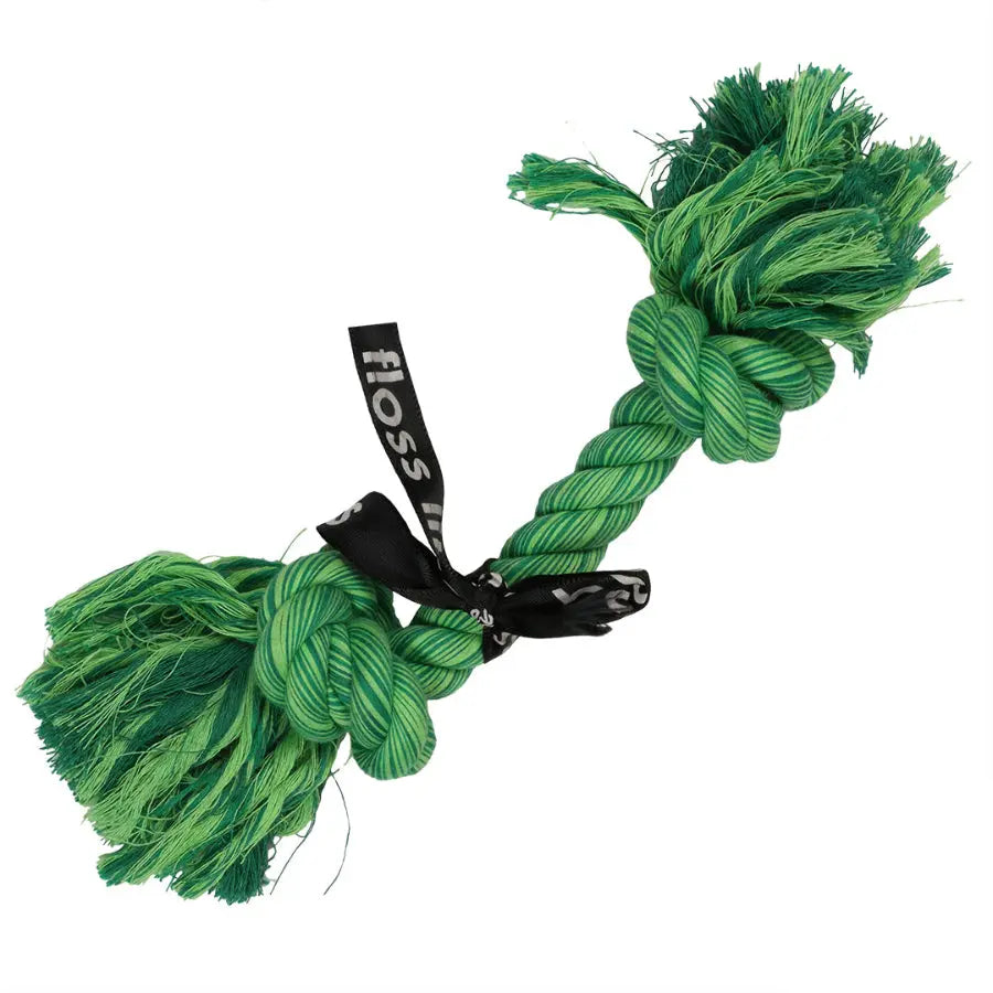 'do you even floss dawg' jeu corde 2 noeuds vert 20x6x4cm - BIRD SHOP ORNITHOLOGIE LUXEMBOURG