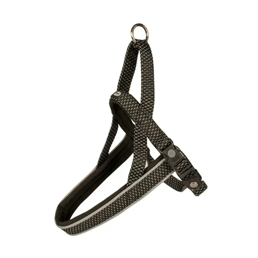 Explor east harnais nylon noir 80-100cm/25mm - BIRD SHOP ORNITHOLOGIE LUXEMBOURG