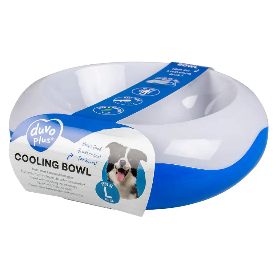 Bol de refroidissement blanc/bleu 1500ml - L - Ø29cm - BIRD SHOP ORNITHOLOGIE LUXEMBOURG