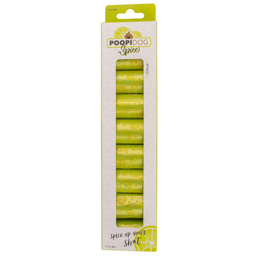 Sacs ramasse-crottes spice lime citron vert 8x - BIRD SHOP ORNITHOLOGIE LUXEMBOURG