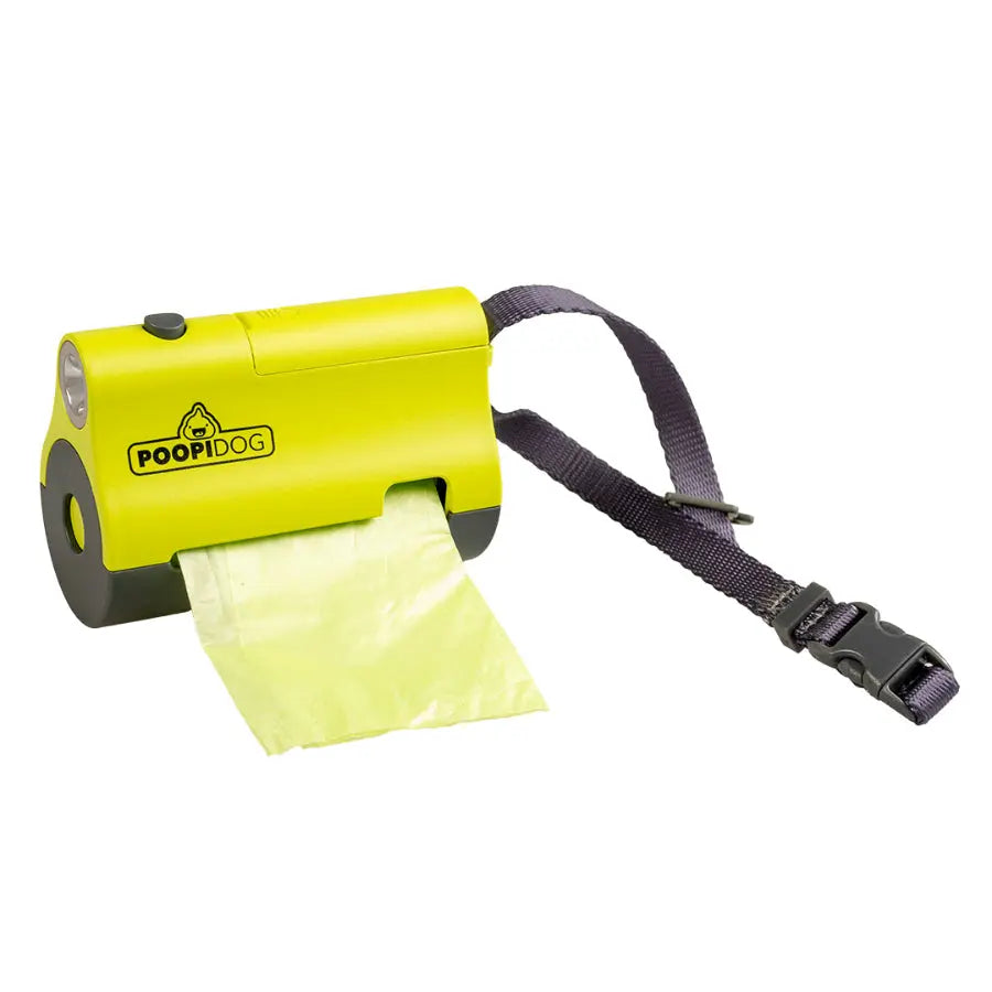 Distributeur sacs ramasse-crottes led citron vert - BIRD SHOP ORNITHOLOGIE LUXEMBOURG