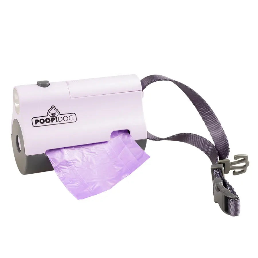 Distributeur sacs ramasse-crottes led mauve - BIRD SHOP ORNITHOLOGIE LUXEMBOURG