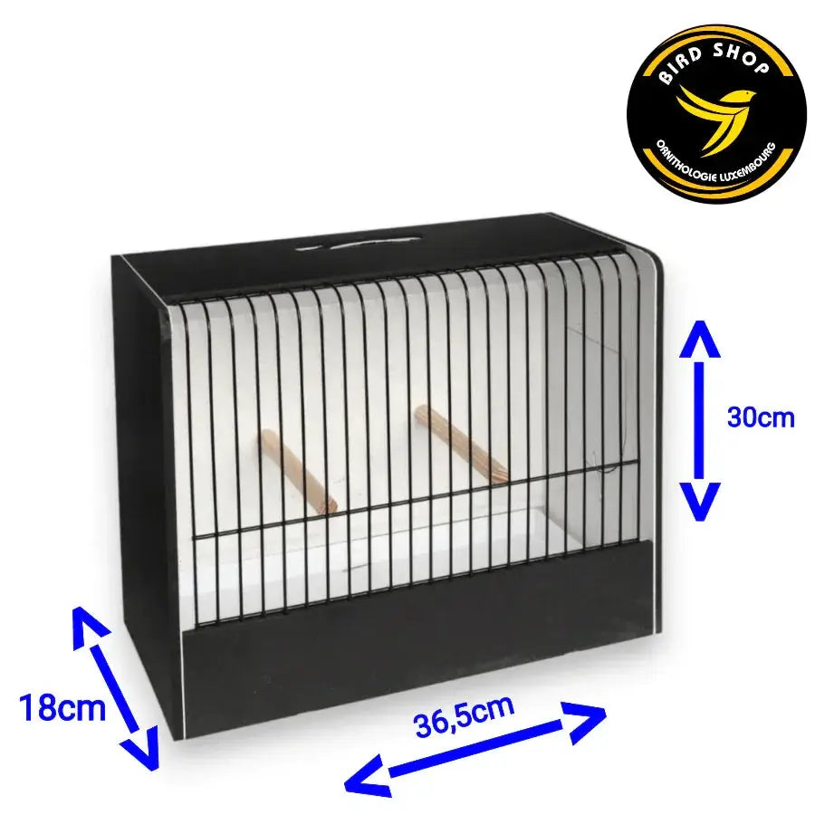 Cage d'exposition perruches noir en PVC ( sous réservation ) - BIRD SHOP ORNITHOLOGIE LUXEMBOURG S.A.R.L-S