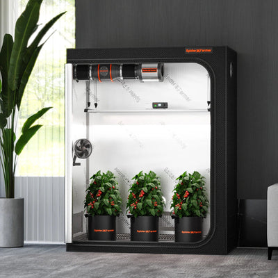 Spider Farmer 120x60x150cm Tente de culture réfléchissante 1680D Salle de culture hydroponique pour une croissance optimale des plantes et un contrôle du climat Boîte de culture SPIDER FARMER