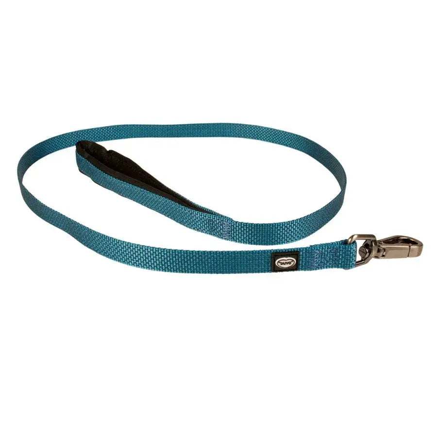 Laisse nylon pétrole Explor North 120cm pour chien, robuste et confortable