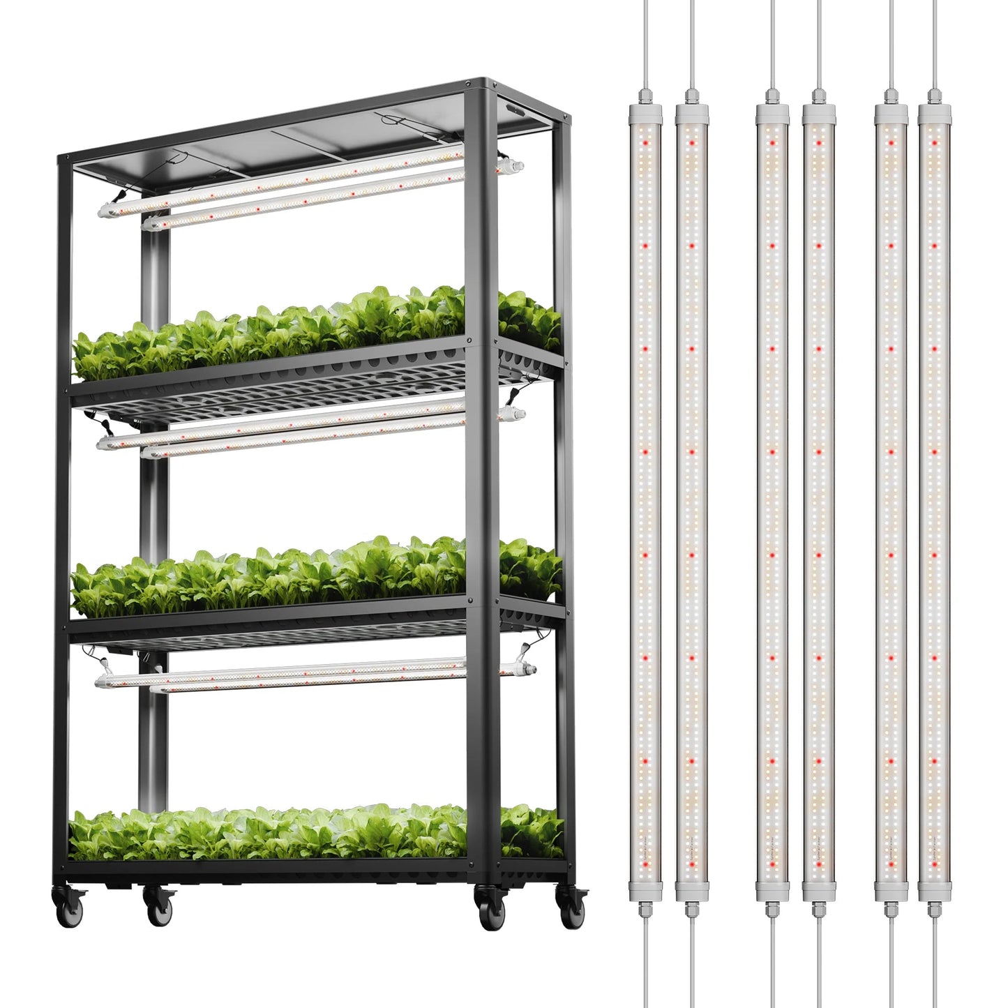 Spider Farmer® 3Bars Glow80 80W LED Grow Light And Metal Plant Stand with Plant Trays SPIDER FARMER