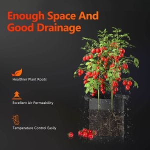 Paquet de 5 sacs de culture en tissu de 5 gallons (20L) (Pflanzsäcke) - Pots de plantes respirants et réutilisables pour tomates et herbes SPIDER FARMER