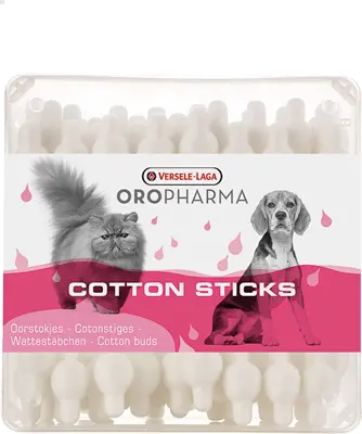 Oropharma Cotton Sticks 56 pièces - Bâtonnets ouatés pour les oreilles - chiens - chats Versele-Laga