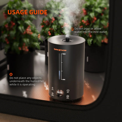 Spider Farmer 6L Cool Mist Humidificateur à ultrasons avec sonde de température et d’humidité pour plantes Tente de culture intérieure SPIDER FARMER
