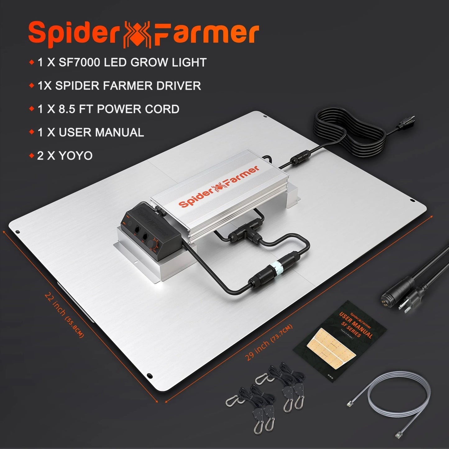 2025 Spider Farmer® SF7000 650W Pliable LED Pflanzenlampe SPIDER FARMER