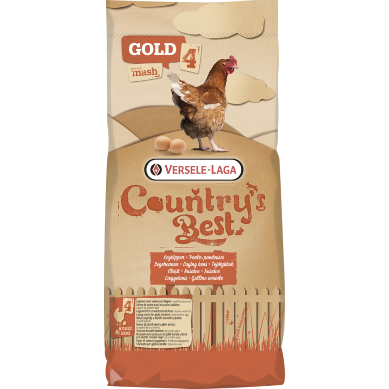 Country's Best GOLD 4 RED Mash 20kg - Farine de ponte pour une teinte rougeâtre du jaune d'oeuf Versele-Laga