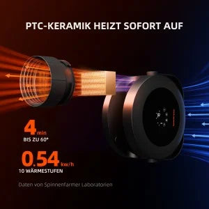 2025 Spider Farmer 540W Grow Tent Heater | Chauffage de tente de culture – Chauffage PTC intelligent, mode jour/nuit, minuterie 24H, chauffage sûr et efficace pour les plantes d’intérieur SPIDER FARMER