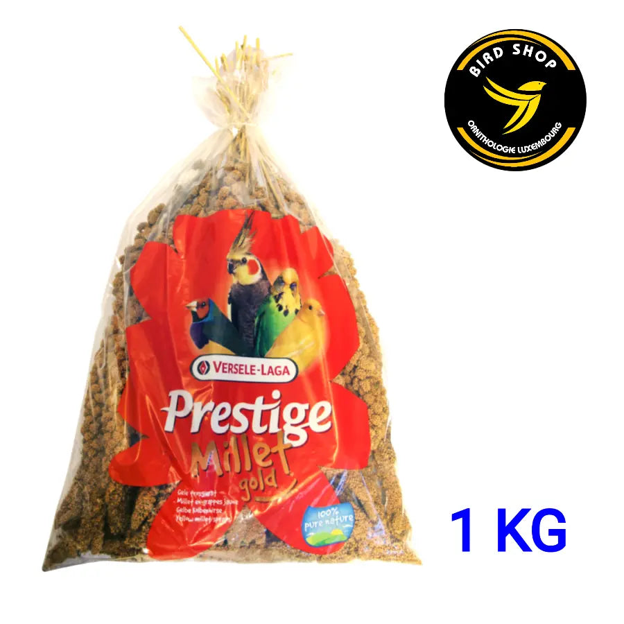 Prestige Millet en Grappes - Jaune 1kg - Graines de millet jaune de qualité - BIRD SHOP ORNITHOLOGIE LUXEMBOURG
