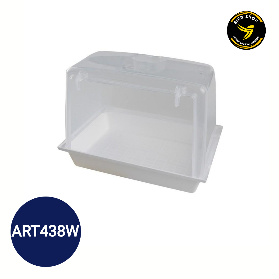 Baignoire Blanche Como - 24,5x18x18,5cm - 2GR - BIRD SHOP ORNITHOLOGIE LUXEMBOURG