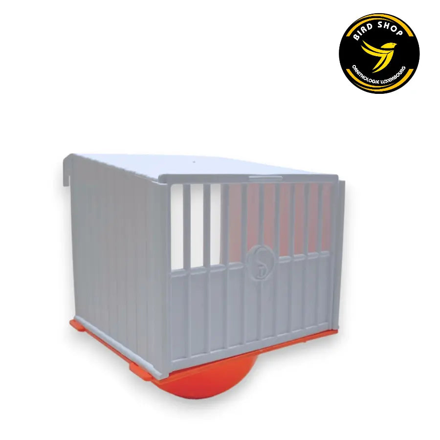 Nichoir en plastique blanc avec nid orange - BIRD SHOP ORNITHOLOGIE LUXEMBOURG