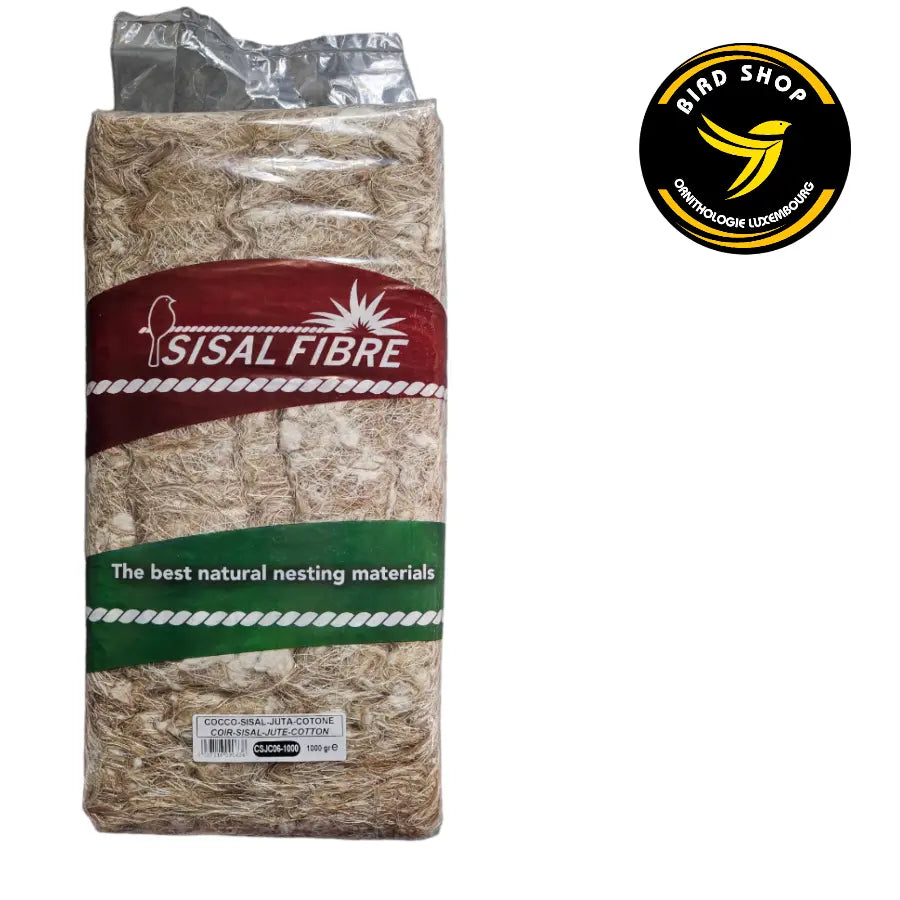 Coco-sisal-jute-coton 1kg - Sisal Fibre - BIRD SHOP ORNITHOLOGIE LUXEMBOURG