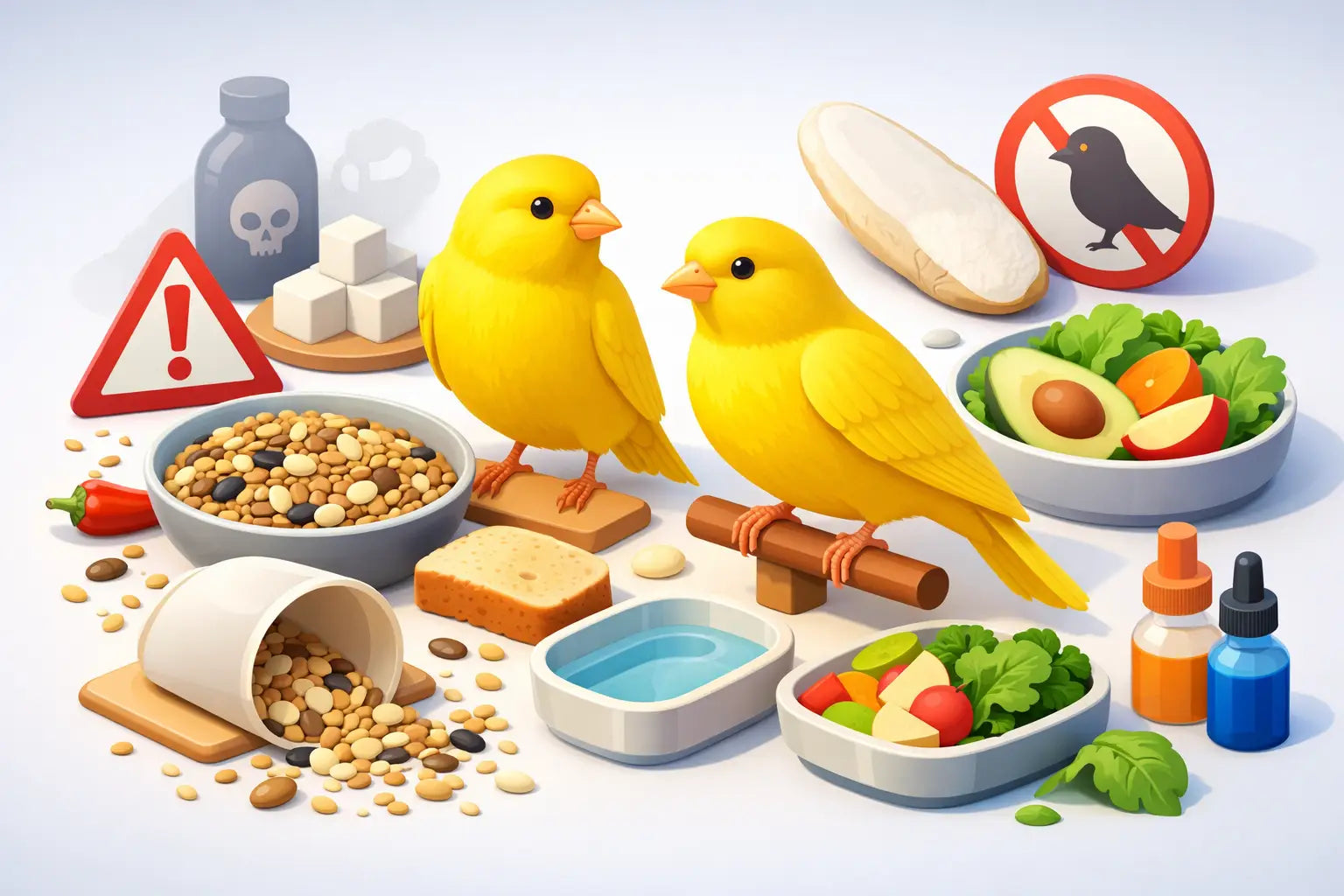 7 erreurs fréquentes alimentation canaris