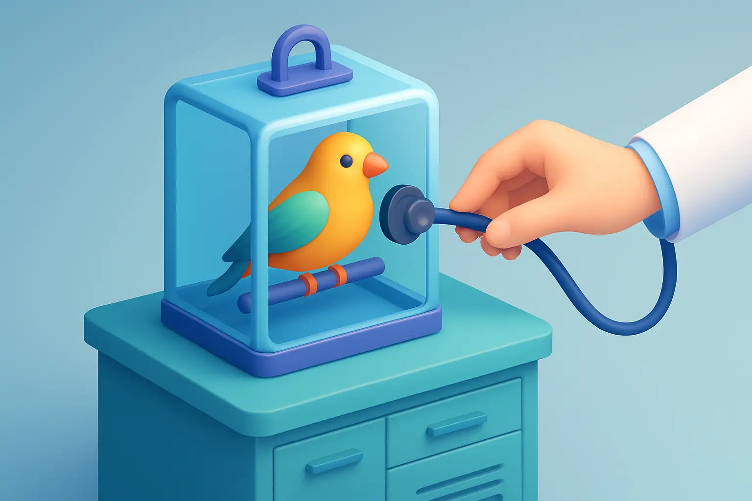 Cage hôpital: soigner un oiseau sans stress
