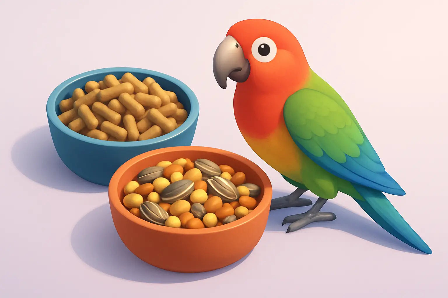 Pellets ou graines pour perroquet: quoi choisir?