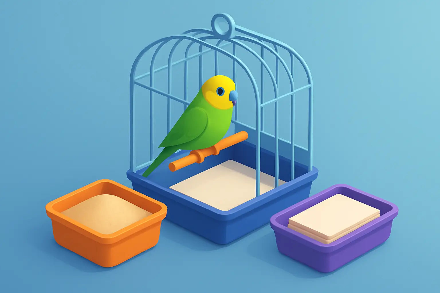 Fond de cage: papier ou sable pour oiseaux?