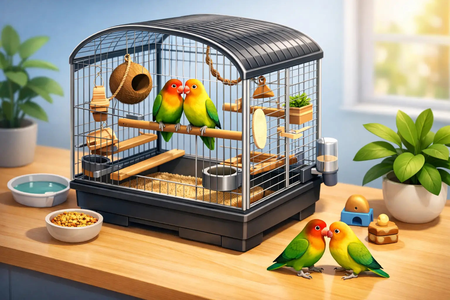Quelle cage pour inséparables en couple ?
