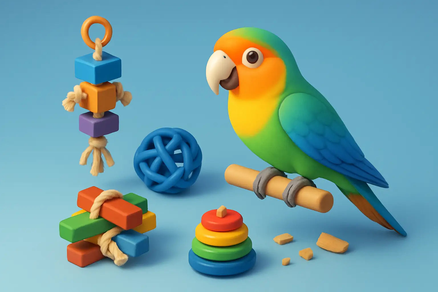 Jouets destructibles pour perroquet: bien choisir
