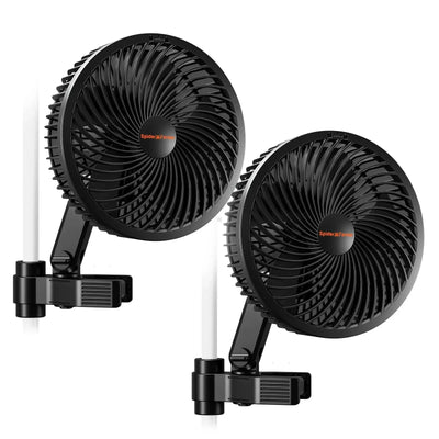 2025 Nouvelle version Spider Farmer®6 pouces tente de croissance clip ventilateur Moteur EC, 10 vitesses Contrôle du vent Oscillation grand angle à 10 niveaux, étanche IP54 pour un flux d’air optimal des plantes (paquet de 2) SPIDER FARMER