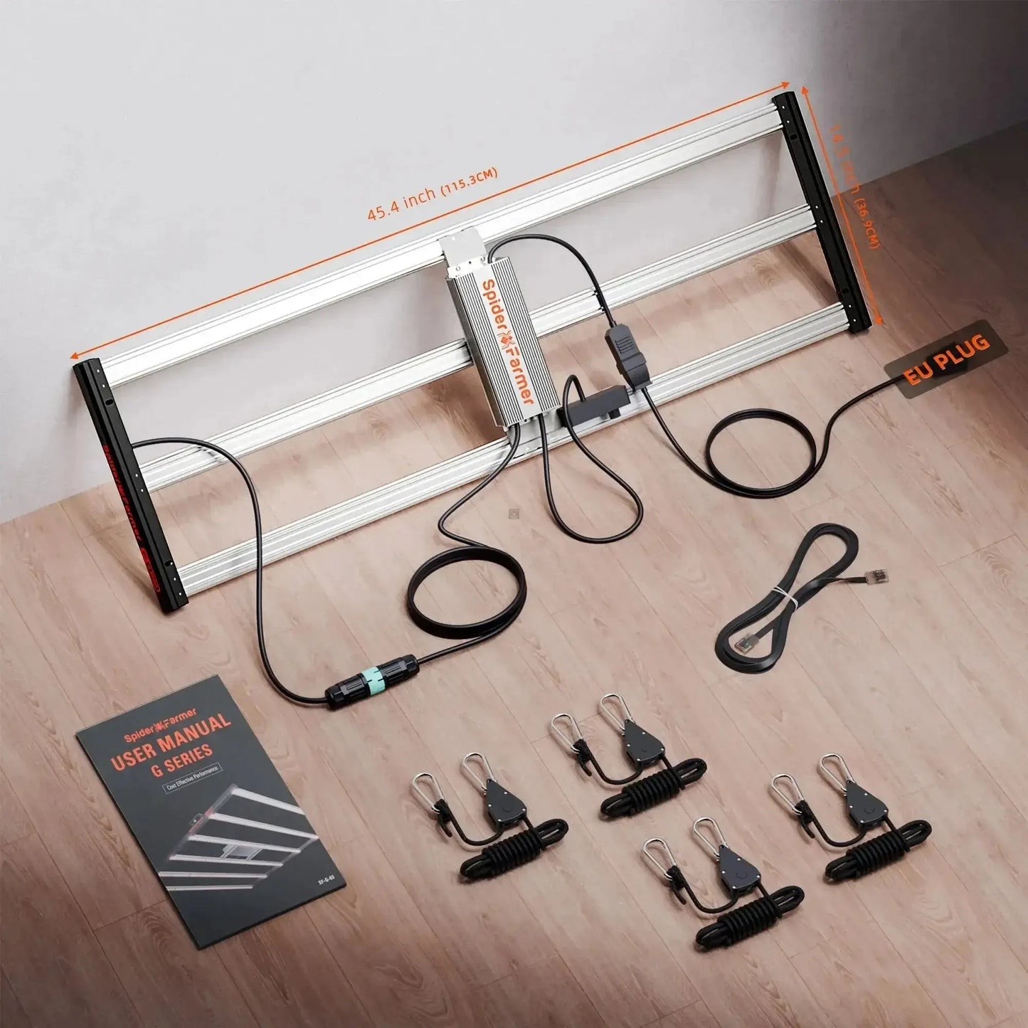 2025 Spider Farmer® G4500 320W WiFi & Bluetooth App-controlled LED Grow Light Full Spectrum Dimmable Pflanzenlampe, pour tente de culture 70x140cm - BIRD SHOP ORNITHOLOGIE LUXEMBOURG S.A.R.L-S