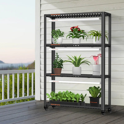 2025 Spider Farmer® SF600 growshelf Lumière de croissance LED d’intérieur et support de plante en métal avec plateaux de plantes SPIDER FARMER