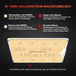 2025 la plus récente version spider farmer SF1000D 100W plein spectre LED Pflanzenlampe SPIDER FARMER