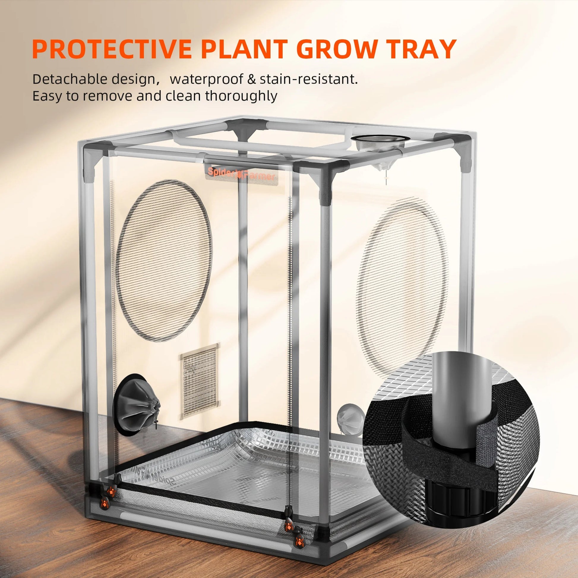[NOUVEAUTÉ 2025] Spider Farmer 60x60x80cm Mini tente de culture intérieure 2000D Oxford Cloth High Reflective Cloning Growzelt Seedling Vegetable Grow Box SPIDER FARMER