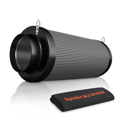 Spider Farmer 4 pouce Air Filtre à charbon Kohlefilter pour ventilateur de conduit en ligne, contrôle des odeurs, hydroponie, salles de culture SPIDER FARMER