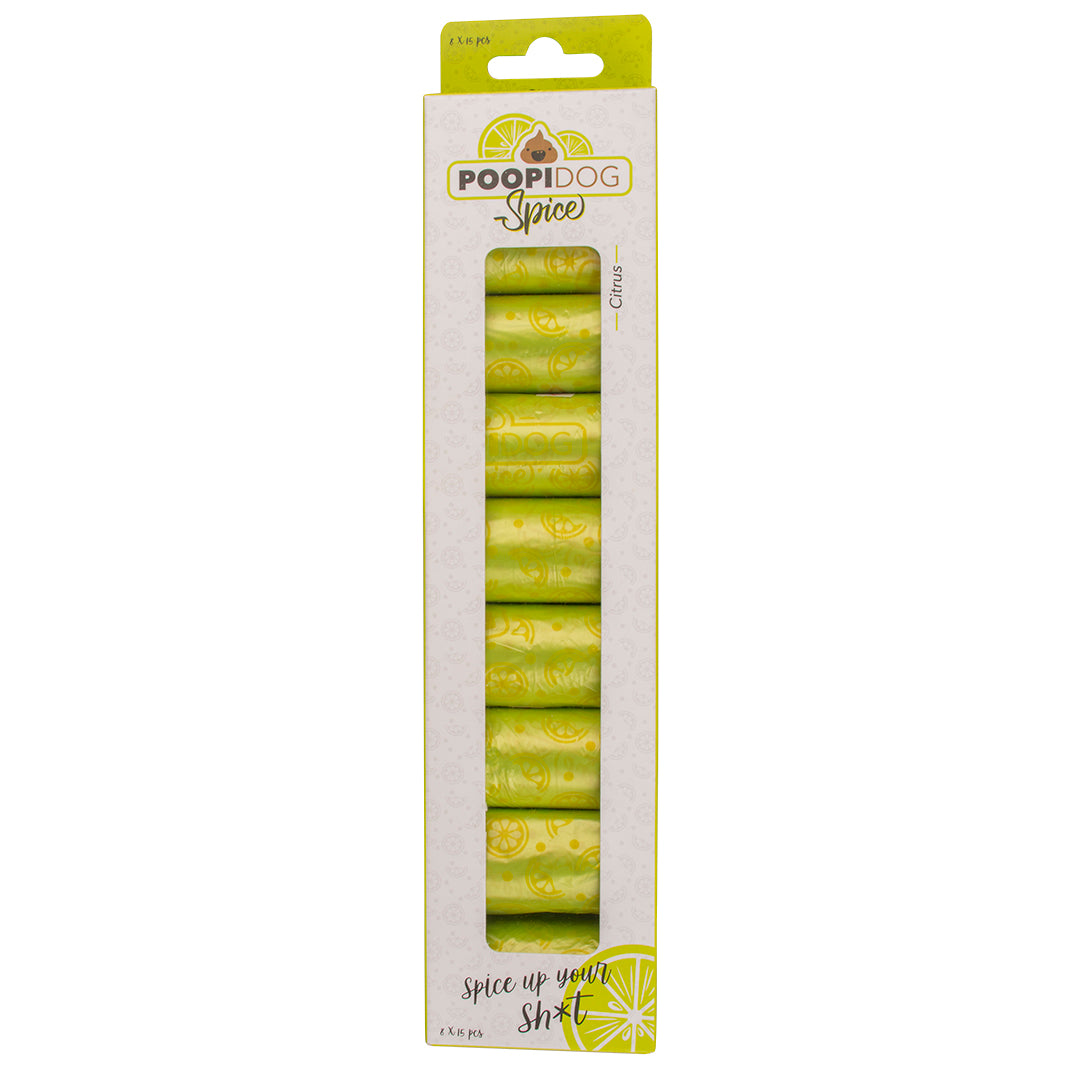 Sacs ramasse-crottes spice lime citron vert 8x - BIRD SHOP ORNITHOLOGIE LUXEMBOURG 