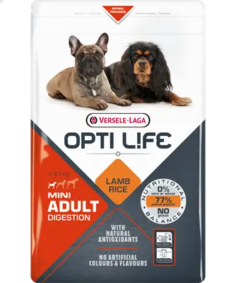 Adult Digestion Mini - petits chiens - Agneau 2,5kg - Opti Life Versele-Laga