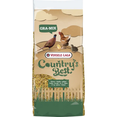 Country's Best GRA-MIX Mélange Volaille + Grit 20kg - Mélange céréales avec du maïs grossièrement concassé et du grit Versele-Laga