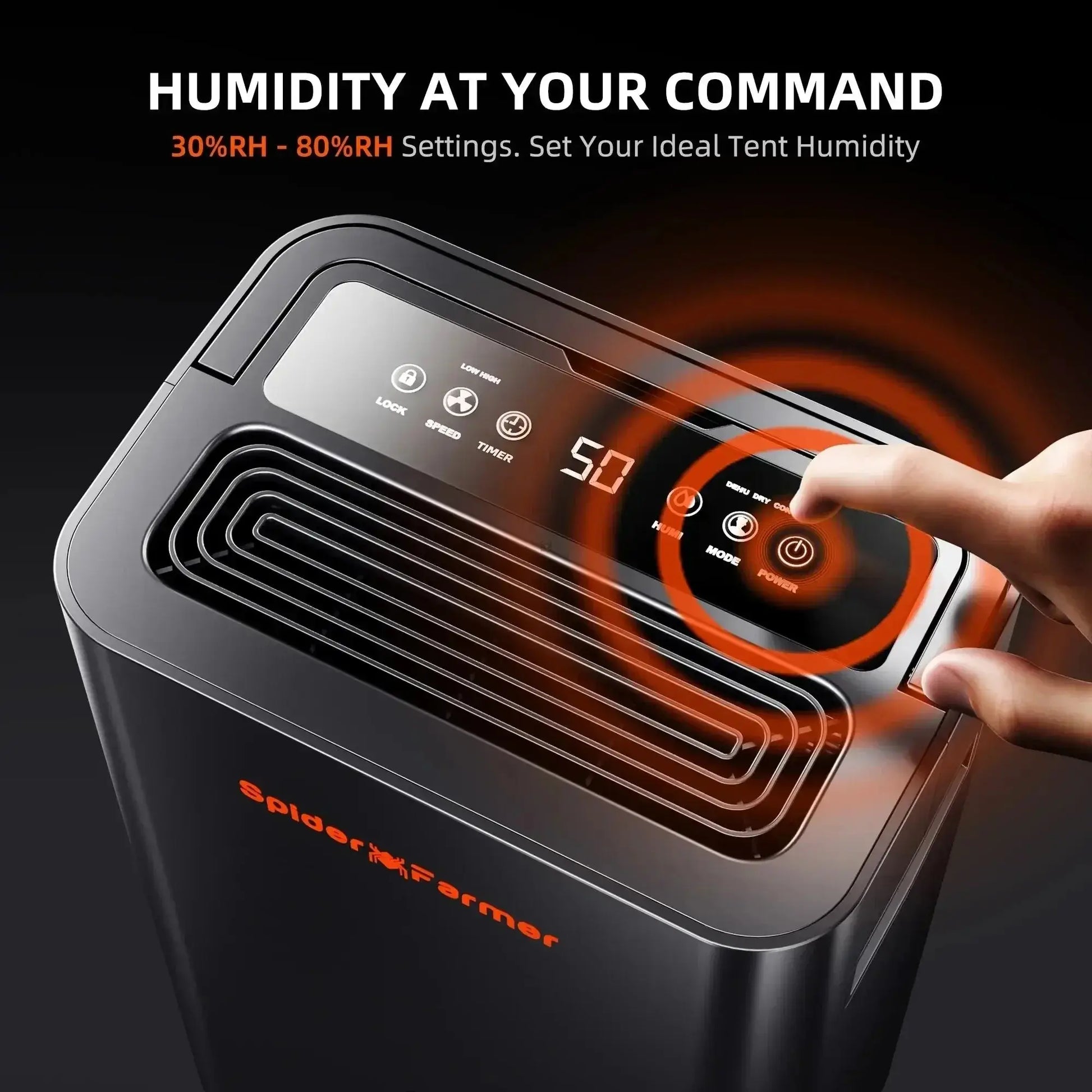 Déshumidificateur 2025 Spider Farmer® 32 pintes | Luftentfeuchter | Déshumidificateur–with Drain Hose / mit Ablaufschlauch / avec tuyau de vidange–pour tente de culture et salle de culture - BIRD SHOP ORNITHOLOGIE LUXEMBOURG S.A.R.L-S