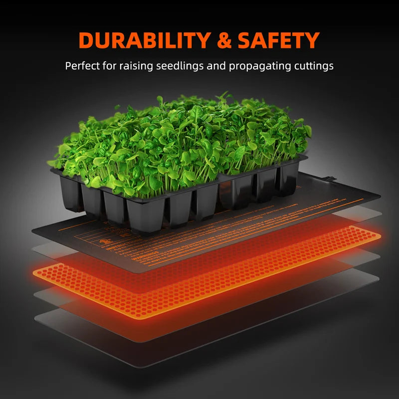 2025 Nouveau Spider Farmer 52 x 25cm Tapis chauffant pour semis, tapis de germination des plantes avec contrôleur de température pour la culture en intérieur SPIDER FARMER