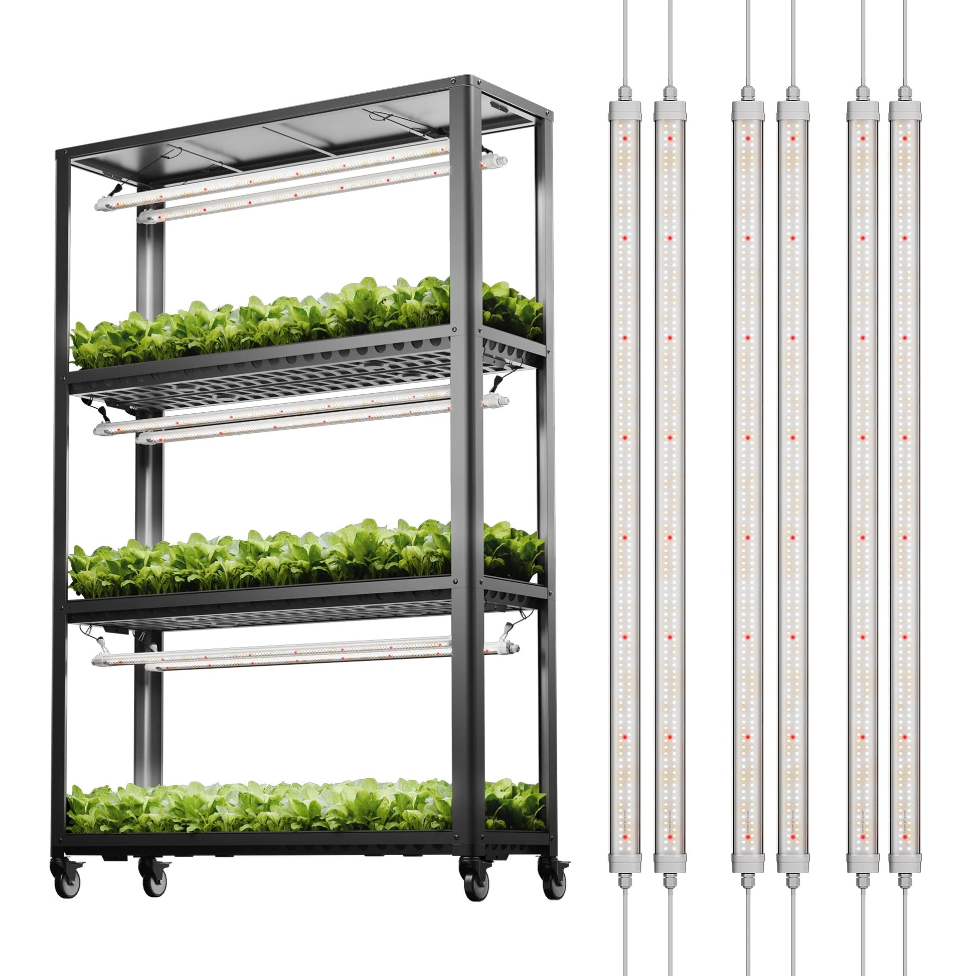Spider Farmer® 3Bars Glow80 80W LED Grow Light And Metal Plant Stand with Plant Trays SPIDER FARMER
