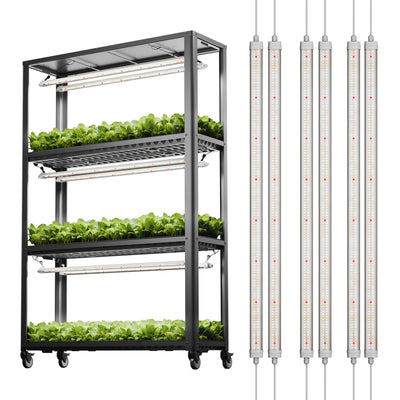 Spider Farmer® 3Bars Glow80 80W LED Grow Light And Metal Plant Stand with Plant Trays SPIDER FARMER