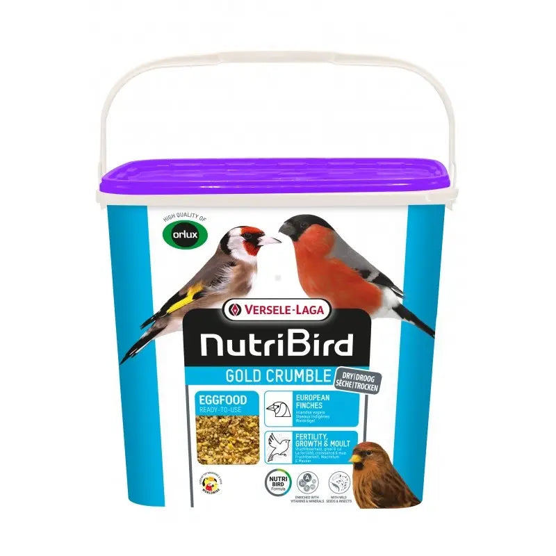 Gold Crumble Pâtée Sèche Oiseaux Indigènes - 4kg - NutriBird Versele-Laga