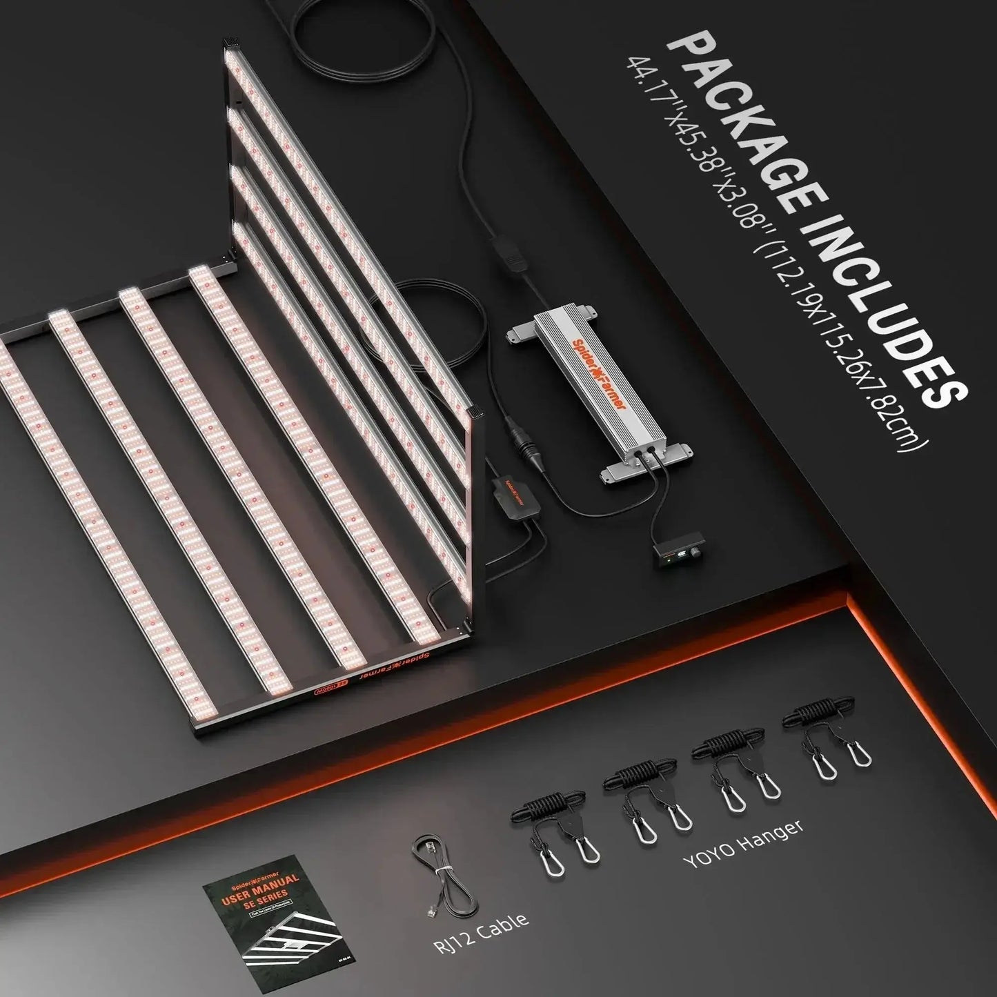 Lampe de culture LED Nouveau Spider Farmer SE1000W Samsung LM301H EVO pour culture verticale commerciale, contrôle intelligent via Bluetooth et Wi-Fi et application dédiée - BIRD SHOP ORNITHOLOGIE LUXEMBOURG S.A.R.L-S