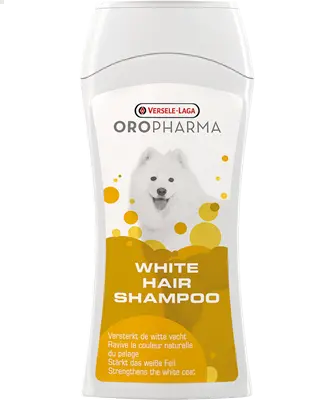Oropharma Shampoo White Hair 250ml - Shampooing-soin spécial pour un pelage blanc - chiens Versele-Laga