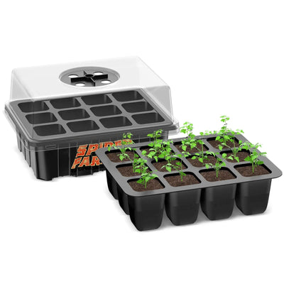 Paquet de 4 plateaux de démarrage de graines avec dôme - Kit de germination pour semis, herbes, légumes et champignons SPIDER FARMER