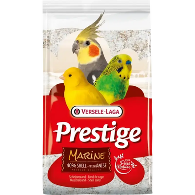 Prestige Marine Fond de Cage blanc avec coquilles d'huitres 5kg - BIRD SHOP ORNITHOLOGIE LUXEMBOURG S.A.R.L-S