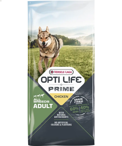 Prime Adult All breeds sans céréales au poulet 2,5kg - Opti Life Versele-Laga
