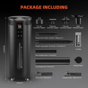 Spider Farmer 16L Humidificateur à vapeur fraîche à ultrasons avec sonde de température et d’humidité pour plantes Tente de culture intérieure SPIDER FARMER
