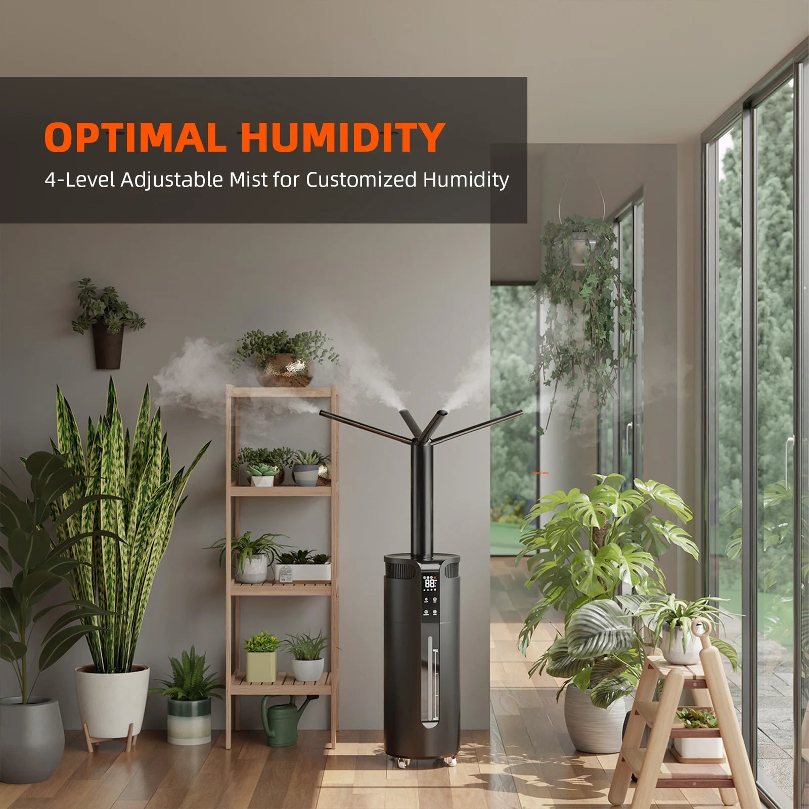 Spider Farmer 16L Humidificateur à vapeur fraîche à ultrasons avec sonde de température et d’humidité pour plantes Tente de culture intérieure SPIDER FARMER