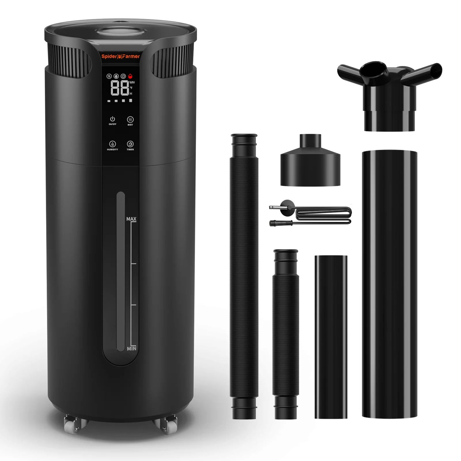 Spider Farmer 16L Humidificateur à vapeur fraîche à ultrasons avec sonde de température et d’humidité pour plantes Tente de culture intérieure SPIDER FARMER